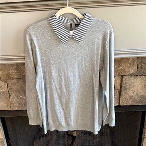 J Crew size L collar sweater size L. NWT